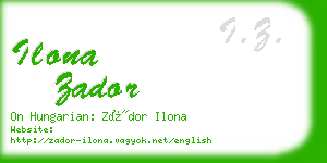 ilona zador business card